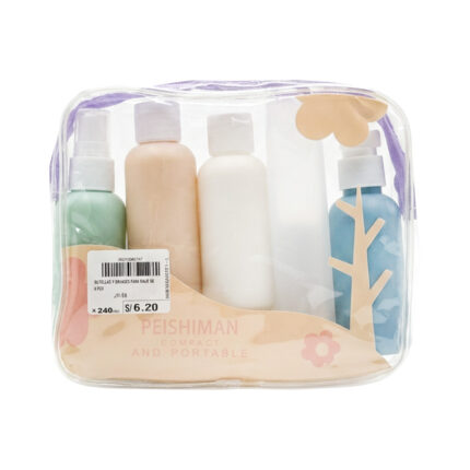 SET DE BOTELLAS Y ENVASES PARA VIAJE DE 6 PCS - JH-56